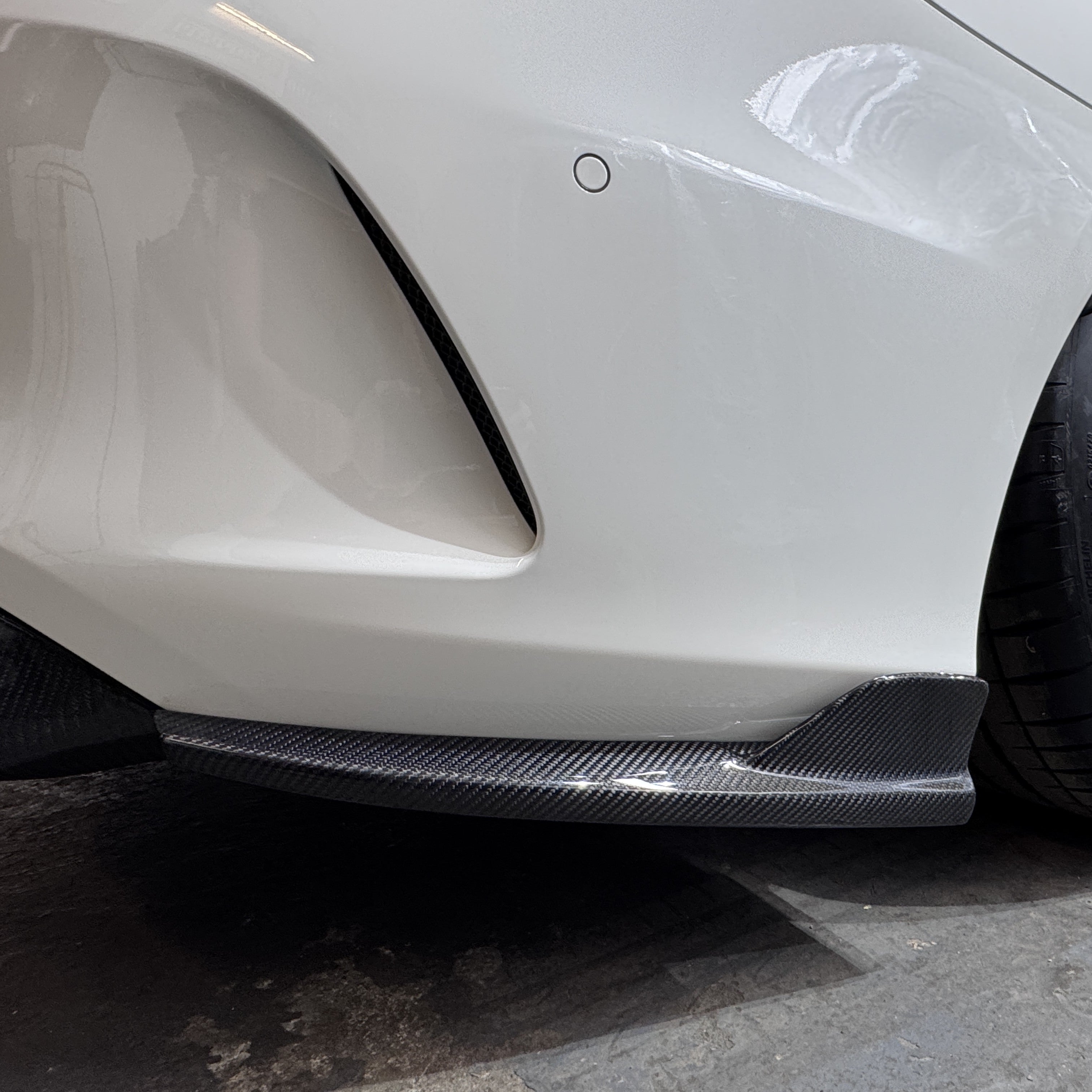 Carbon Fibre Rear Bumper Spats for Mercedes W205 C Class AMG & C63 15-21