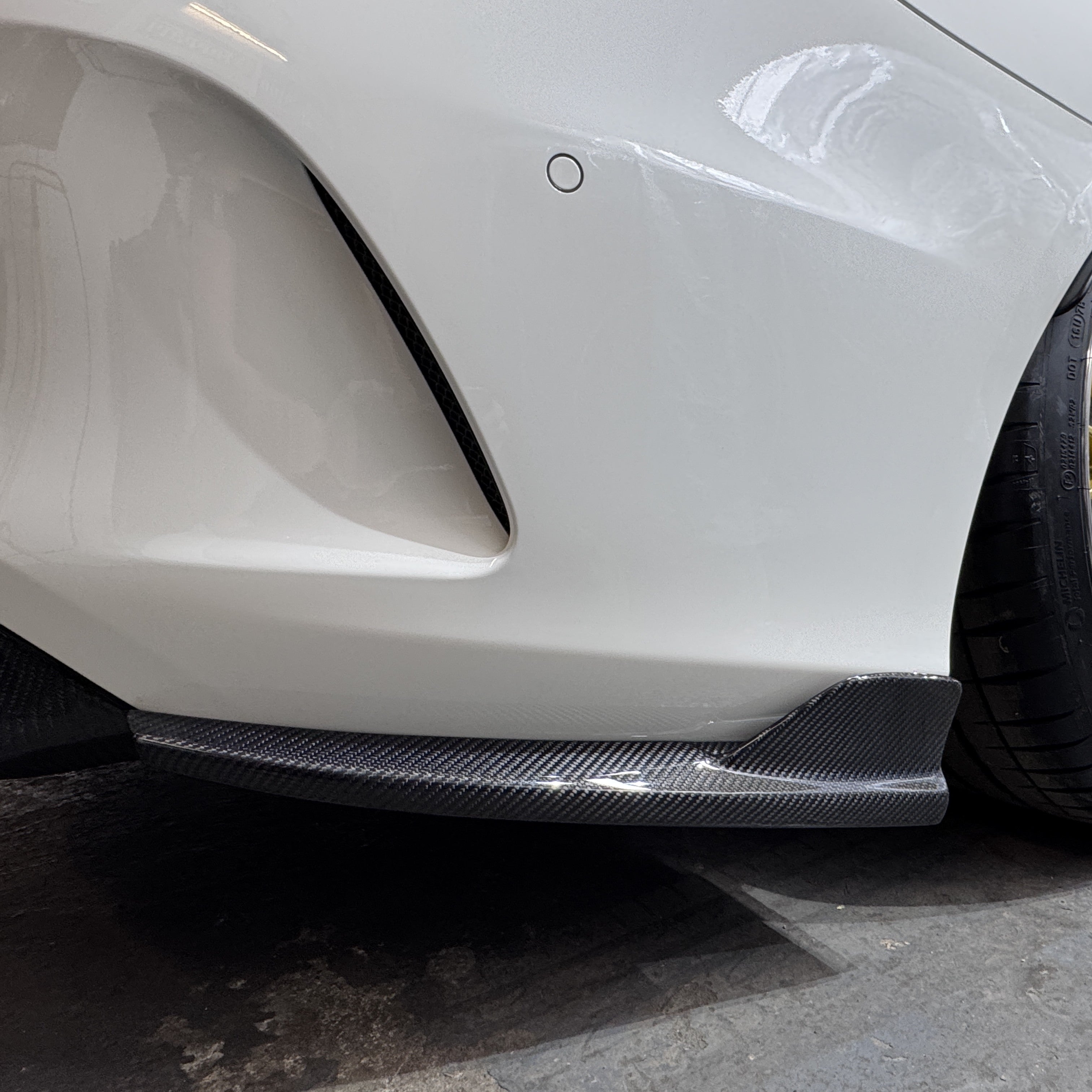 Carbon Fibre Rear Bumper Spats for Mercedes W205 C Class AMG & C63 15-21
