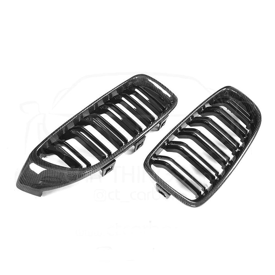 BMW F80 F82 F32 Carbon Fibre Kidney Grilles | M3 M4 Style