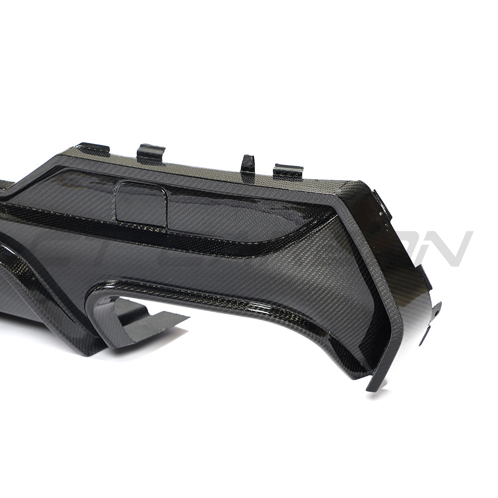 BMW G22/G23 4 SERIES 2020-2024 PRE-LCI QUAD TIP CARBON FIBRE DIFFUSER - V2