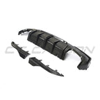 BMW G22/G23 4 SERIES 2020-2024 PRE-LCI QUAD TIP CARBON FIBRE DIFFUSER - V2