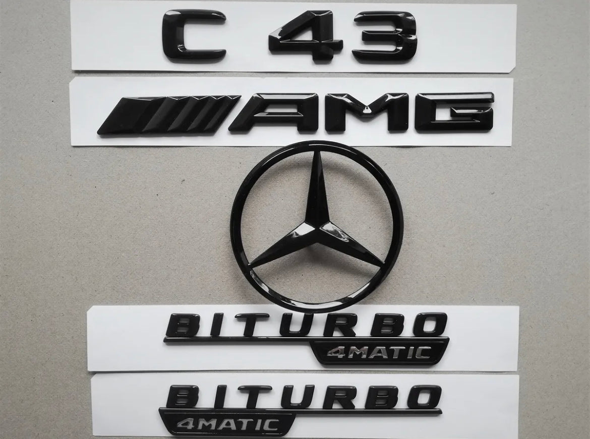 Mercedes W205 C43 Black Badge Package (WITH FRONT GRILLE STAR)