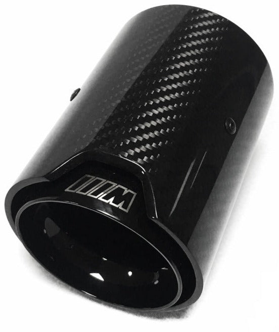 BMW CARBON FIBRE EXHAUST TIPS 135i/140i/235i/240i/335i/340i/435i/440i - BLACK (SET OF 2)