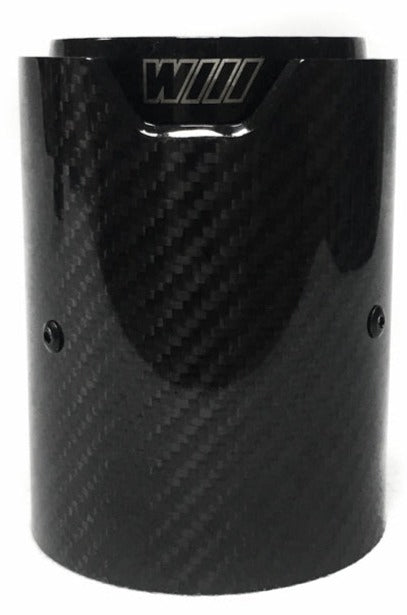 BMW CARBON FIBRE EXHAUST TIPS 135i/140i/235i/240i/335i/340i/435i/440i - BLACK (SET OF 2)