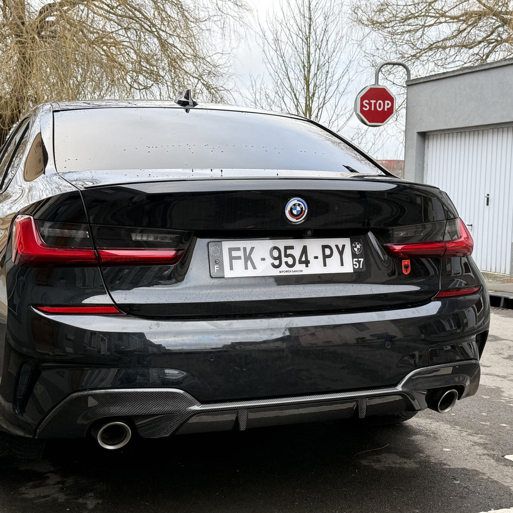 V Style Carbon Fibre Rear Diffuser for BMW 3 Series G20 G21 Pre-LCI M Sport 19-22