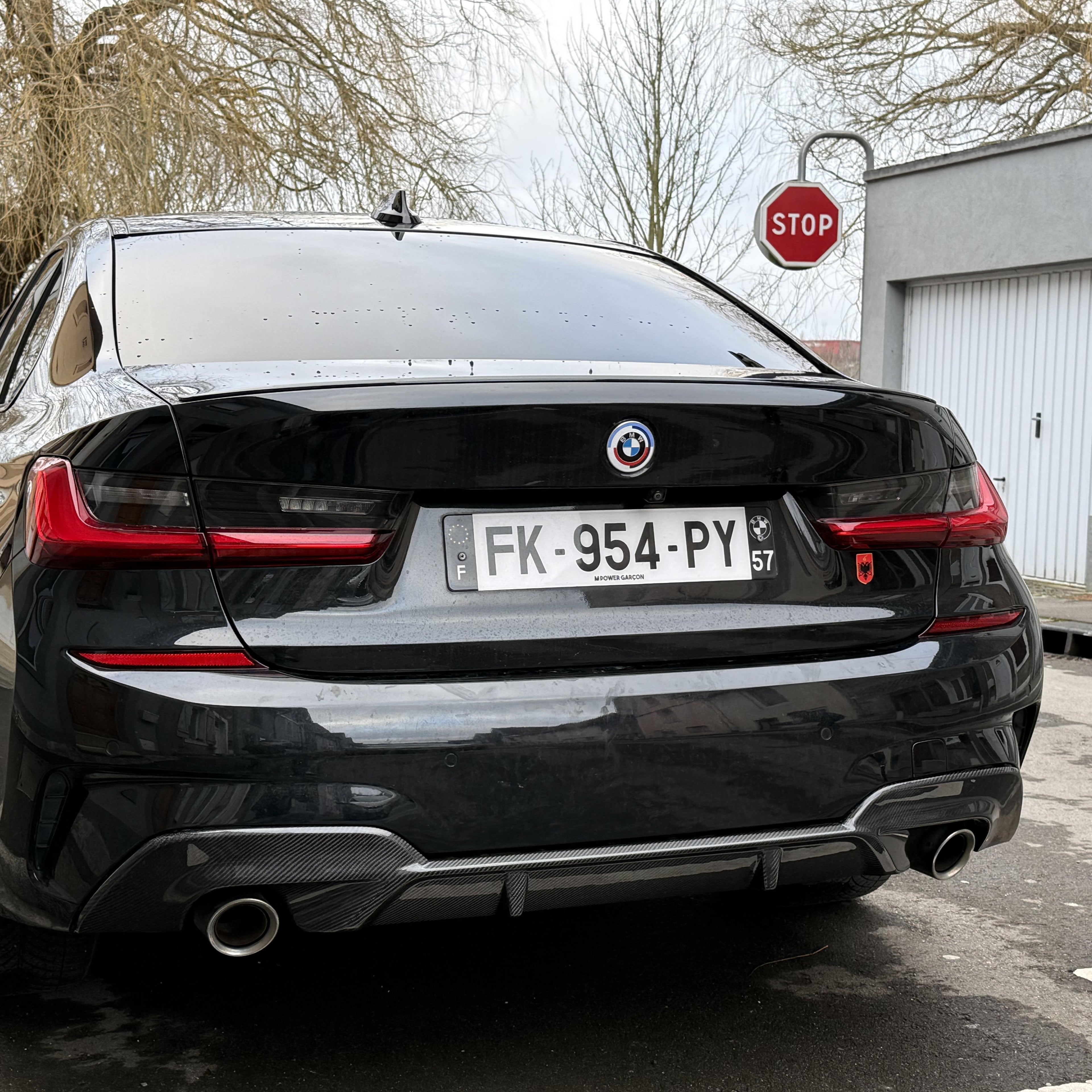 V Style Carbon Fibre Rear Diffuser for BMW 3 Series G20 G21 Pre-LCI M Sport 19-22