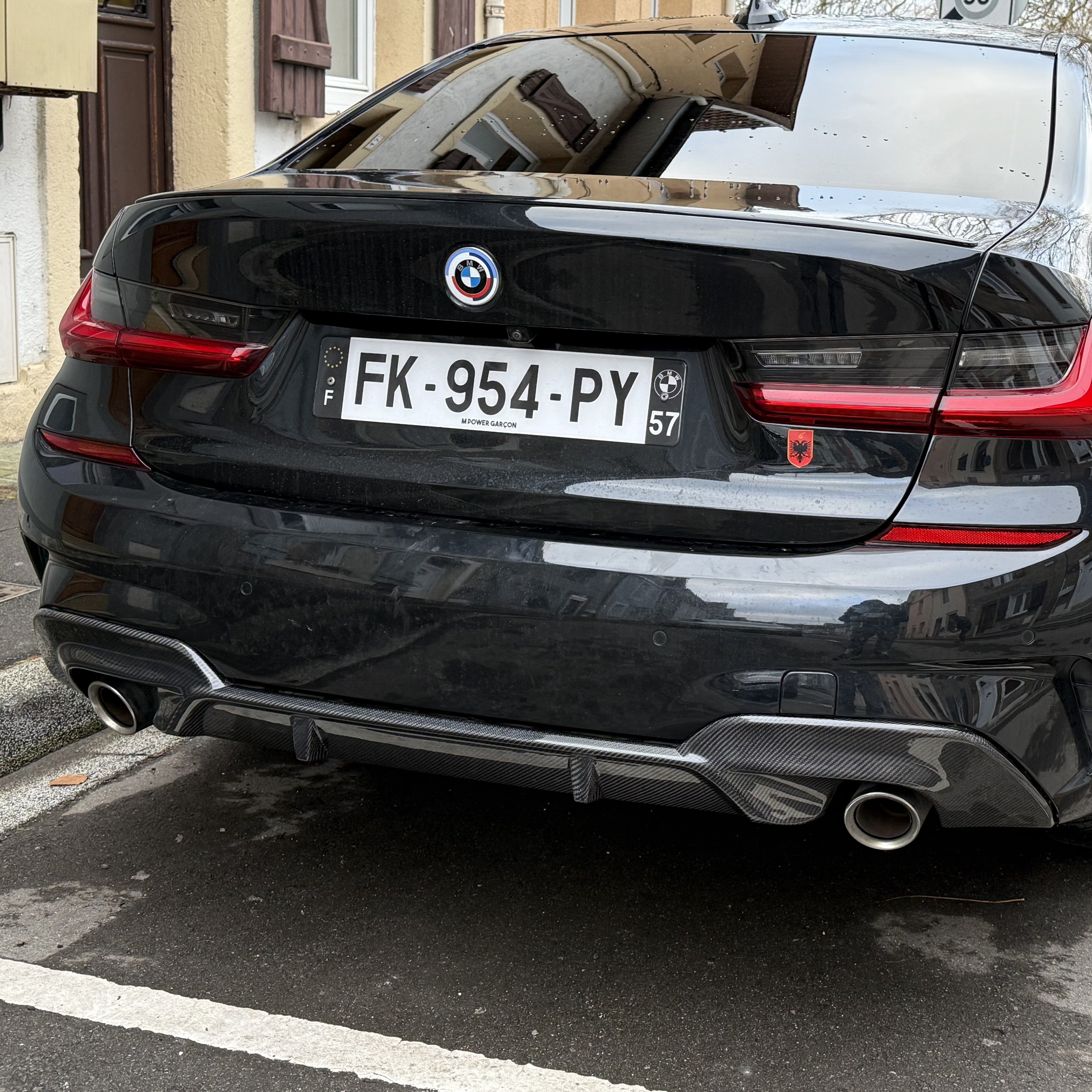 V Style Carbon Fibre Rear Diffuser for BMW 3 Series G20 G21 Pre-LCI M Sport 19-22