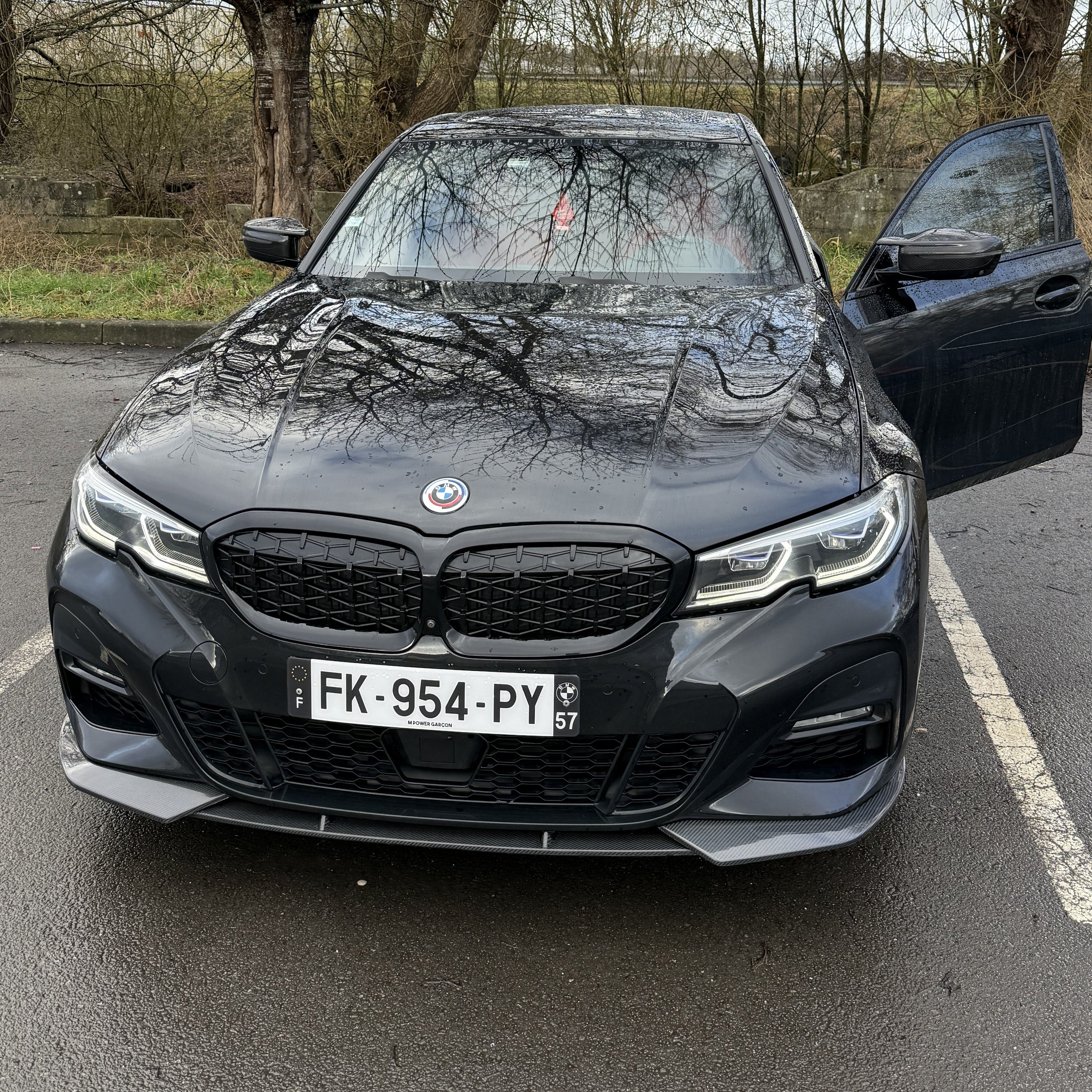 CF Style Carbon Fibre Front Splitter for BMW G20 G21 3 Series Pre-LCI M Sport 19-22