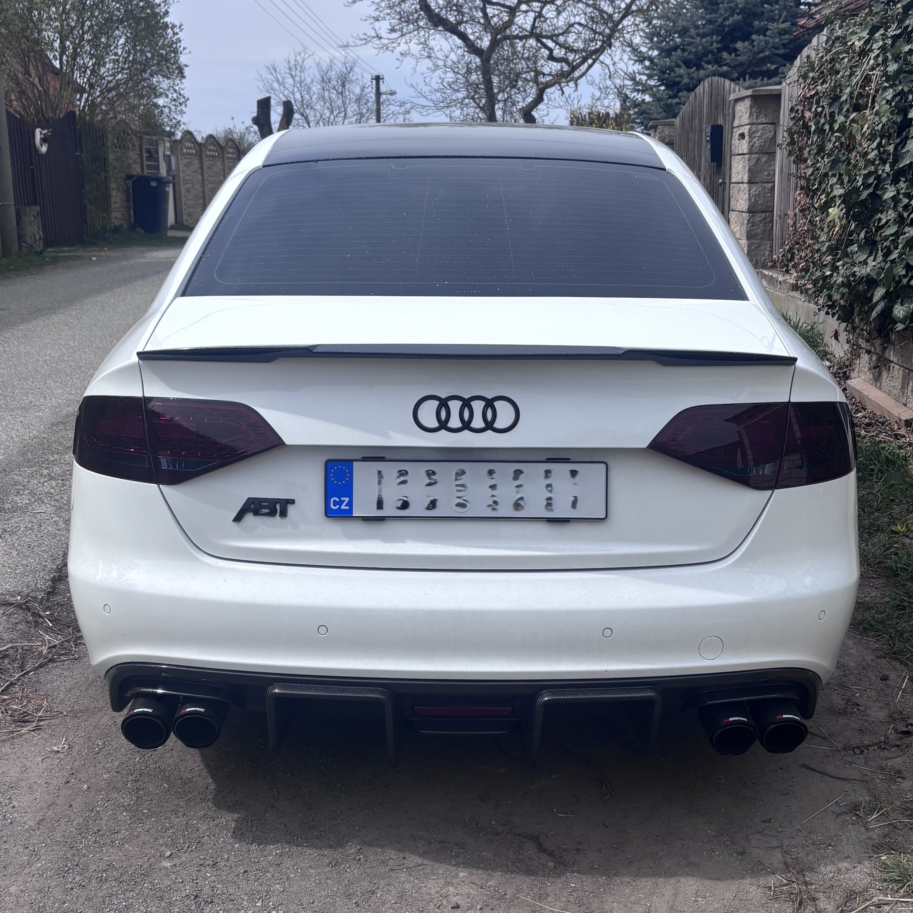LED Style Carbon Fibre Rear Diffuser for Audi S4 A4 S Line B8 08-12
