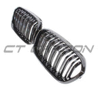 BMW F20 1 SERIES LCI DOUBLE SLAT GLOSS BLACK GRILLES