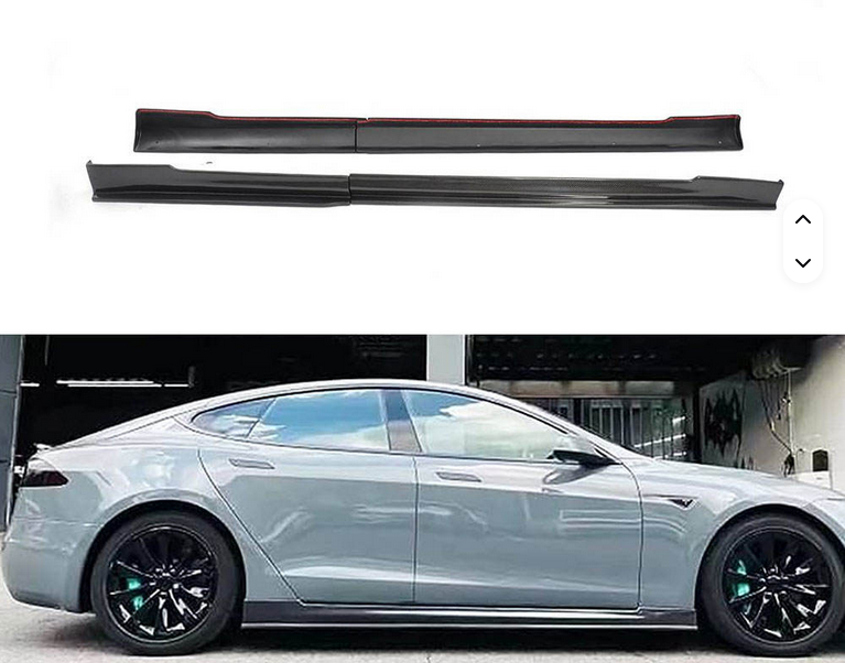 RZ Style Carbon Fibre Side Skirts for Tesla Model S 13-17