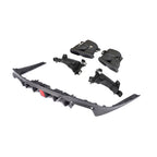LED Style Carbon Fibre Rear Diffuser + Exhaust tips for Mercedes W213 E Class Saloon 16-20