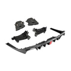 LED Style Carbon Fibre Rear Diffuser + Exhaust tips for Mercedes W213 E Class Saloon 16-20