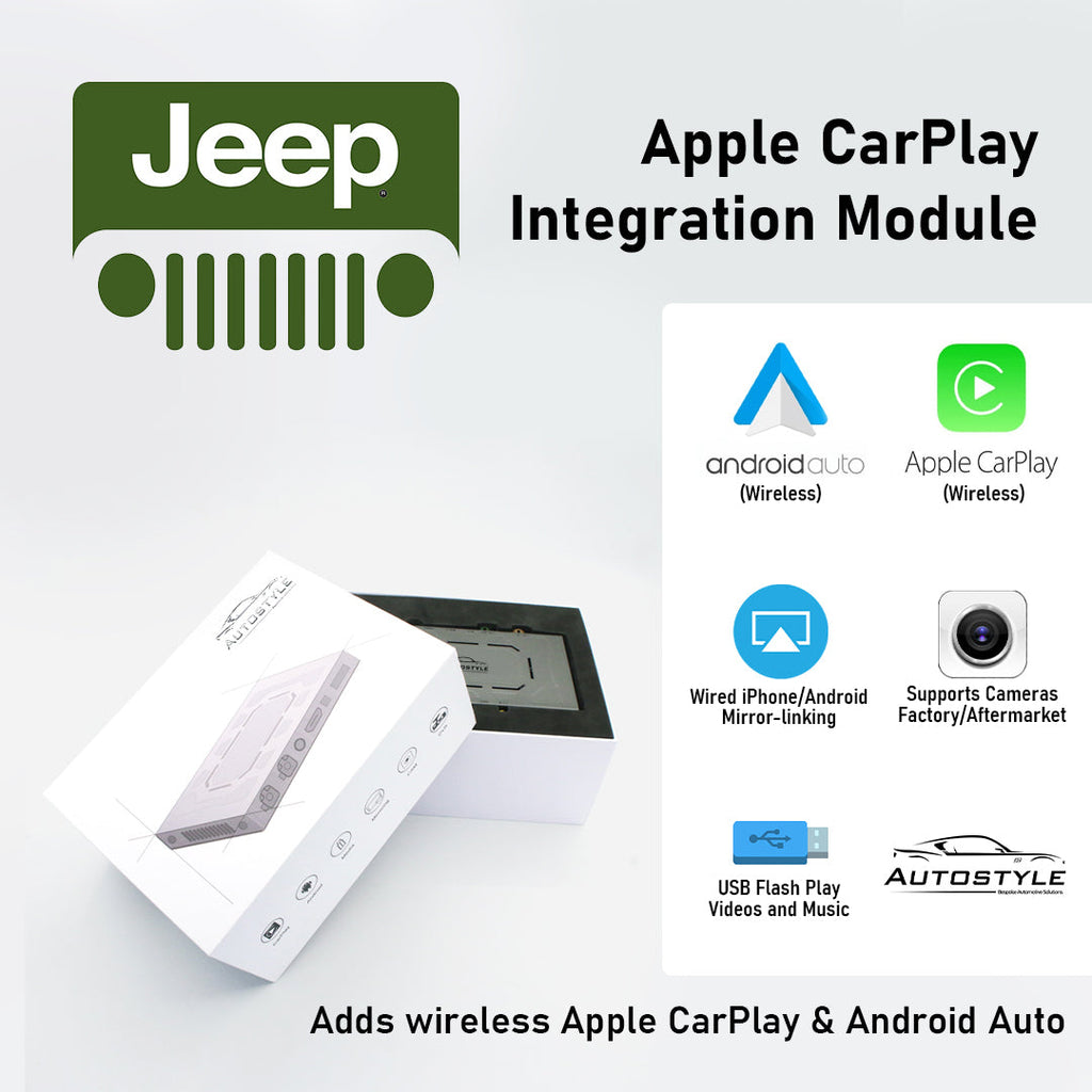 Wireless Apple CarPlay/Android Auto for JEEP Cherokee/Commander/Compass/Grand Cherokee (2014-2020)
