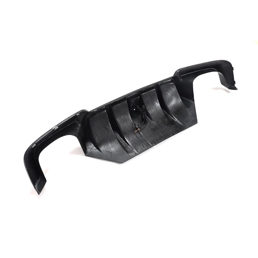 LED Style Carbon Fibre Rear Diffuser for BMW F10 5 Series 10-17