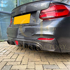 LED Style Carbon Fibre Rear Diffuser for BMW F22 2 Series M Sport 14-21