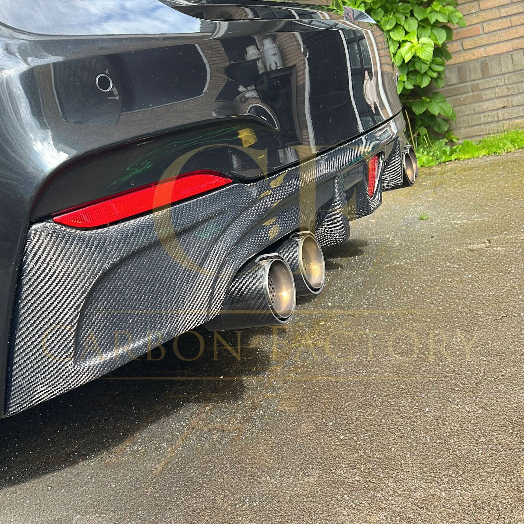 LED Style Carbon Fibre Rear Diffuser for BMW F22 2 Series M Sport 14-21