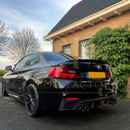 LED Style Carbon Fibre Rear Diffuser for BMW F22 2 Series M Sport 14-21