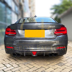 LED Style Carbon Fibre Rear Diffuser for BMW F22 2 Series M Sport 14-21
