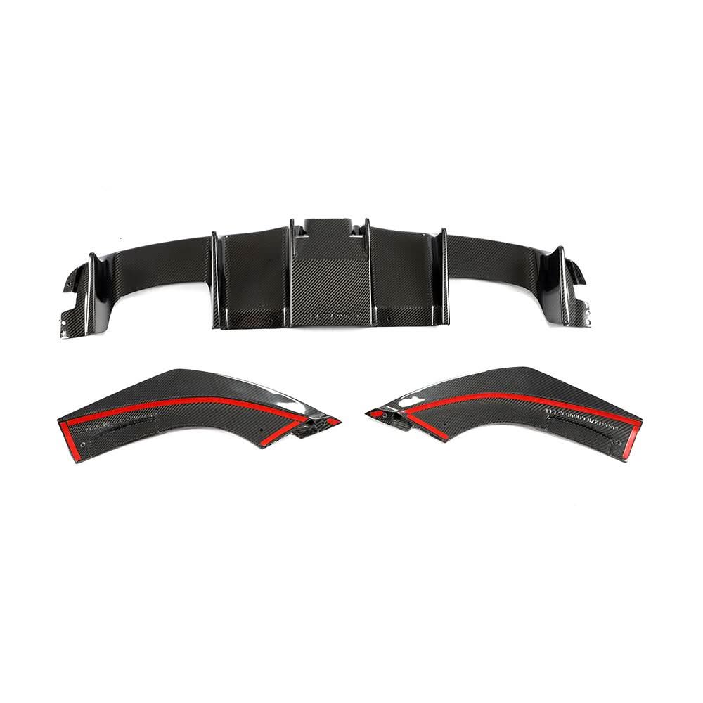 LED Style Carbon Fibre Rear Diffuser for BMW F87 F87C M2 16-21