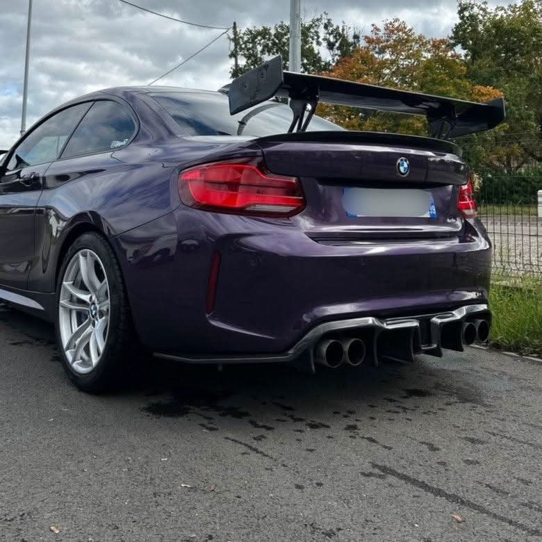 LED Style Carbon Fibre Rear Diffuser for BMW F87 F87C M2 16-21