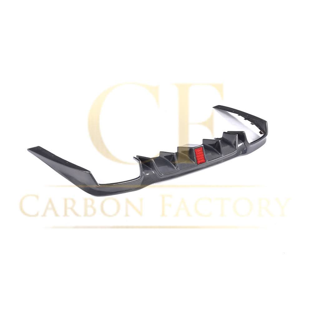 LED Style Carbon Fibre Rear Diffuser + Exhaust tips for Mercedes W213 E Class Saloon 16-20