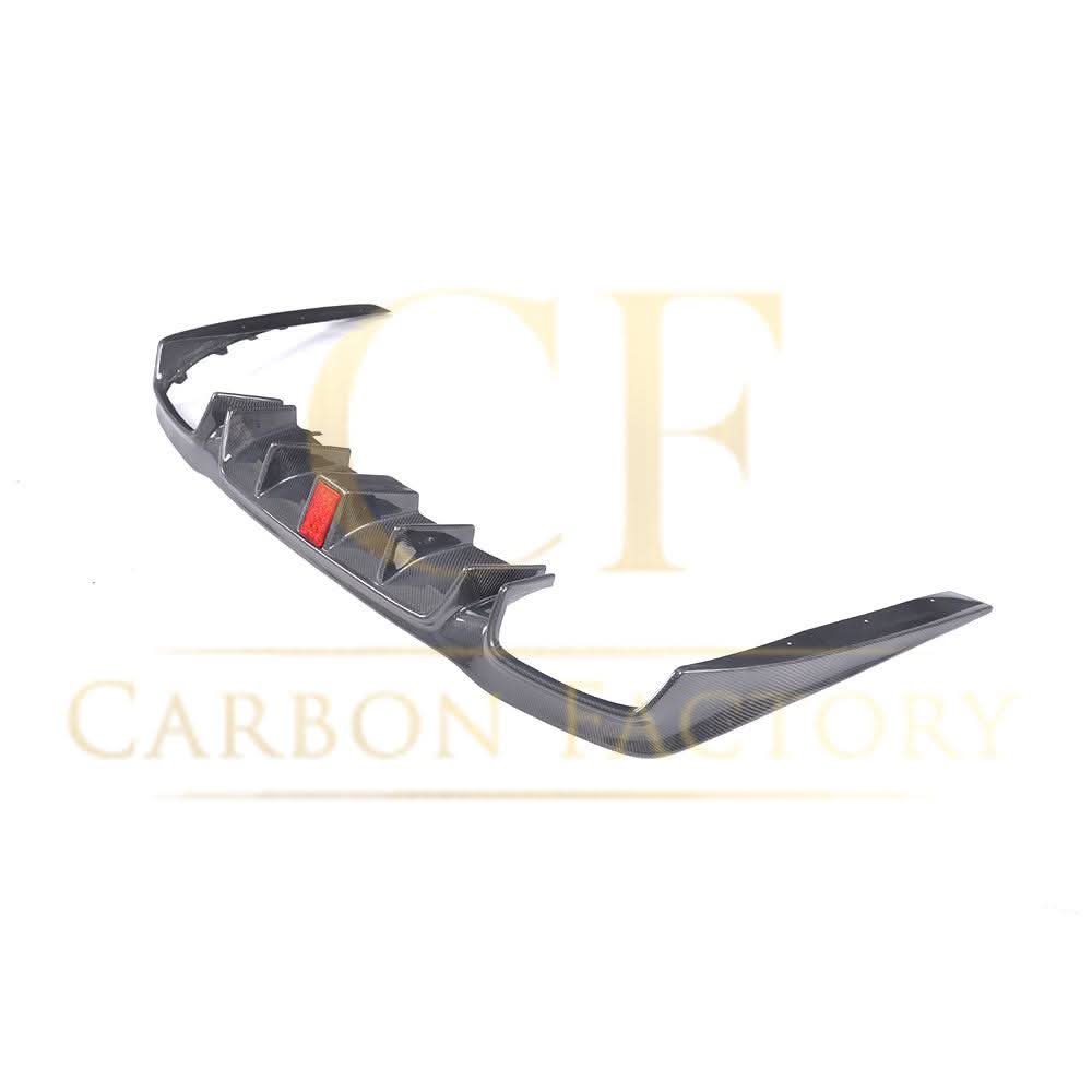 LED Style Carbon Fibre Rear Diffuser + Exhaust tips for Mercedes W213 E Class Saloon 16-20