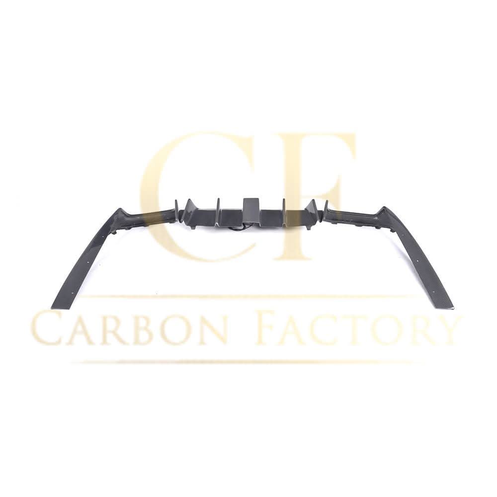 LED Style Carbon Fibre Rear Diffuser + Exhaust tips for Mercedes W213 E Class Saloon 16-20