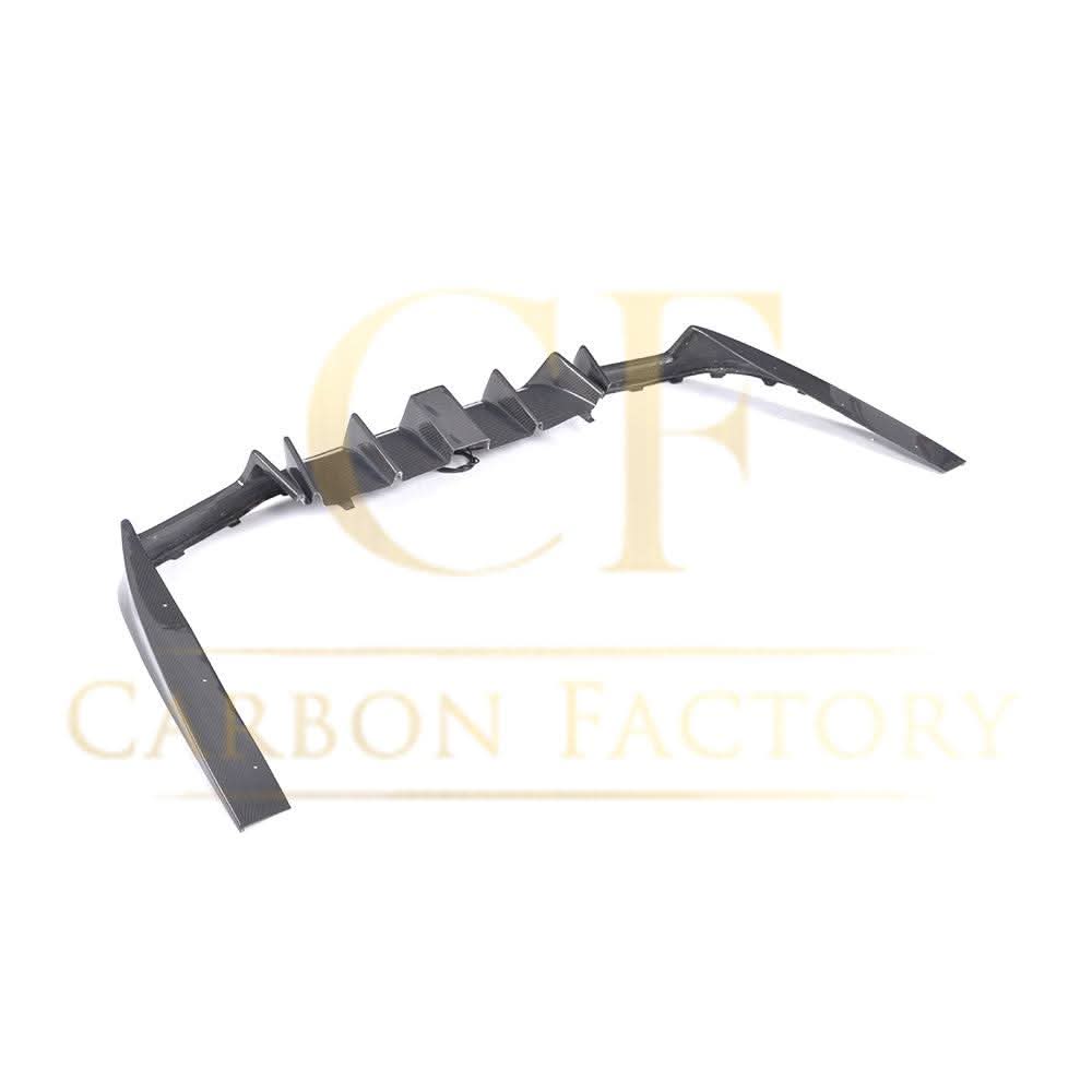 LED Style Carbon Fibre Rear Diffuser + Exhaust tips for Mercedes W213 E Class Saloon 16-20