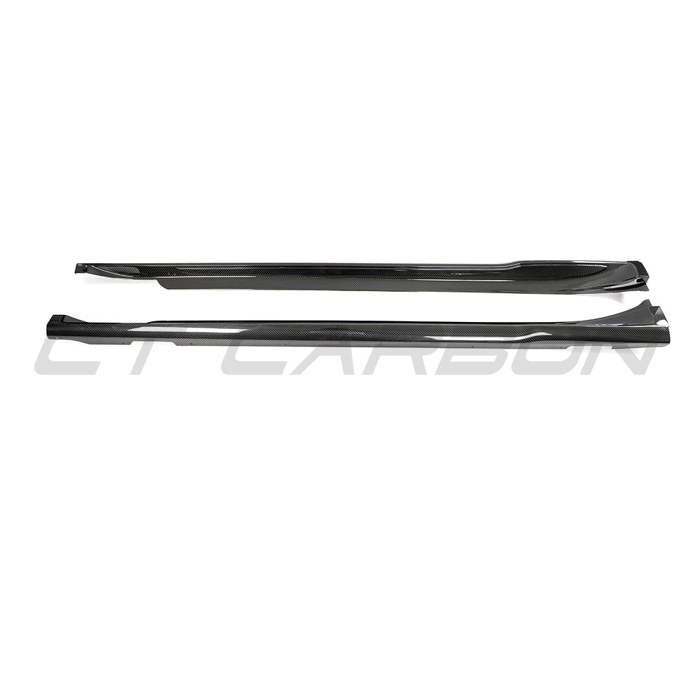 PORSCHE TAYCAN / TAYCAN 4 / TAYCAN 4S / TAYCAN GTS 2019+ CARBON FIBRE SIDE SKIRTS