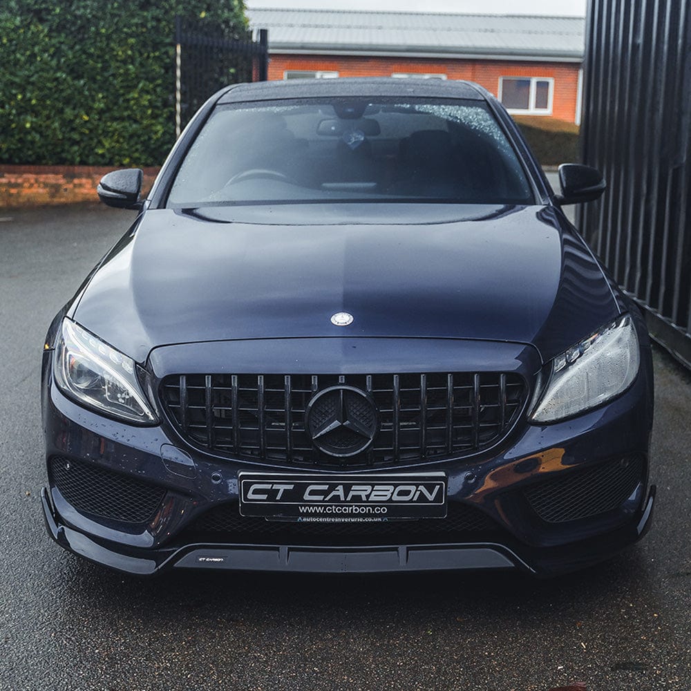 MERCEDES C43 & C CLASS W205 2014-2018 PRE-FACELIFT GLOSS BLACK SPLITTER