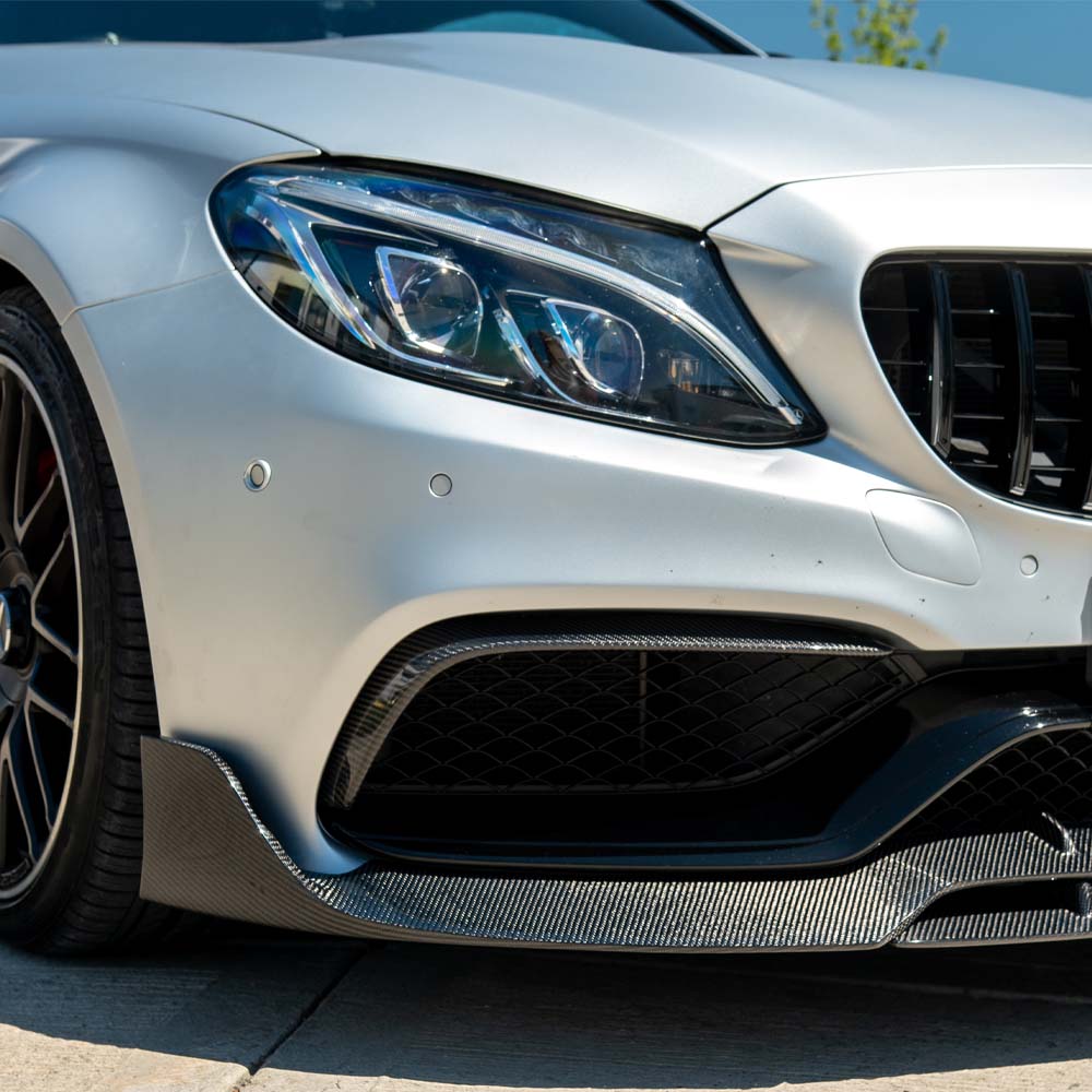 MERCEDES C63 W205 COUPE CARBON FIBRE SPLITTER - V2