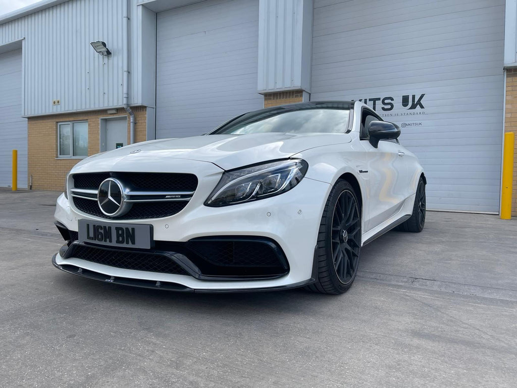 MERCEDES C63 W205 COUPE/CONVERTIBLE CARBON SPLITTER V1