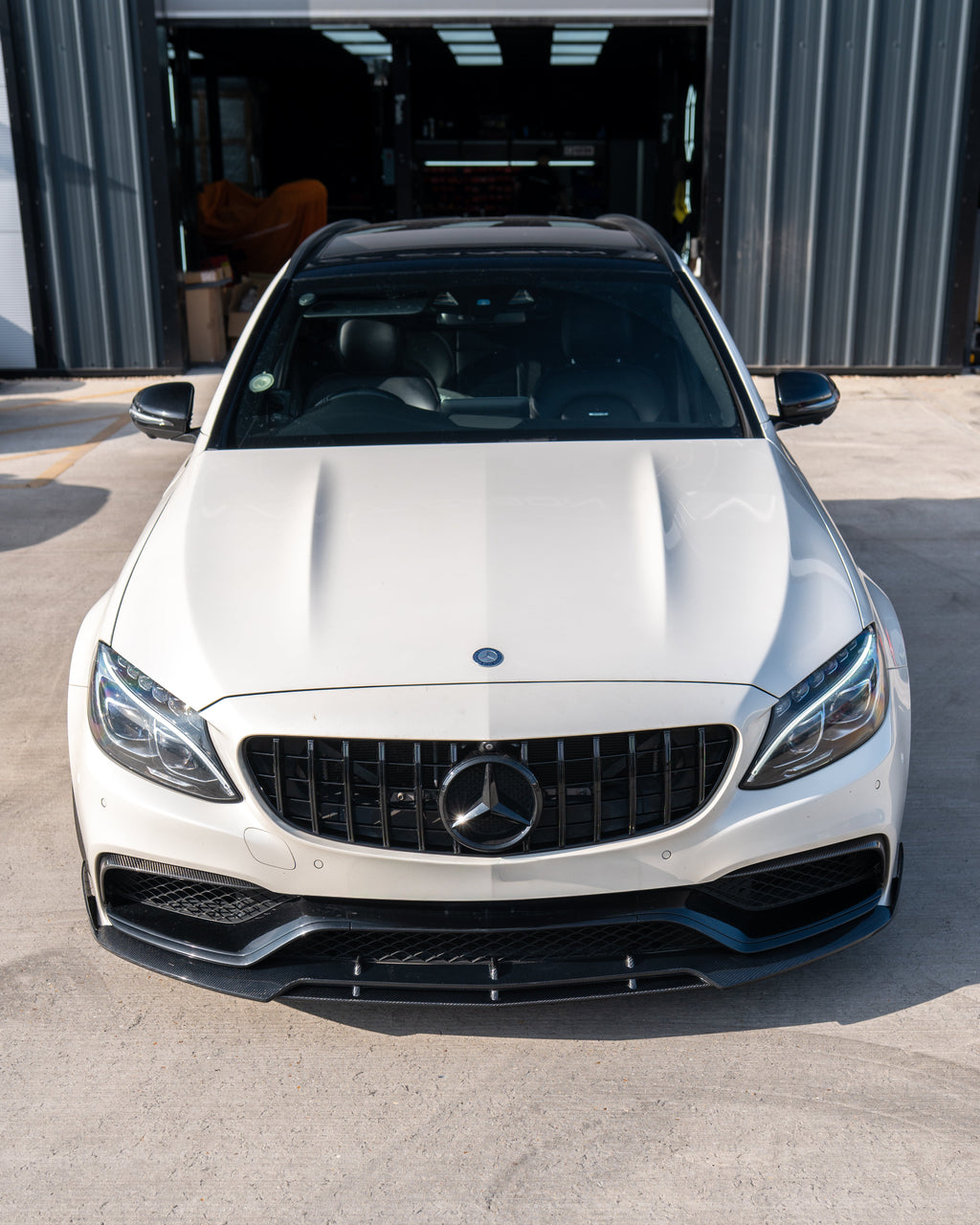 MERCEDES C63 W205 SALOON/ESTATE CARBON FIBRE SPLITTER - B-STYLE