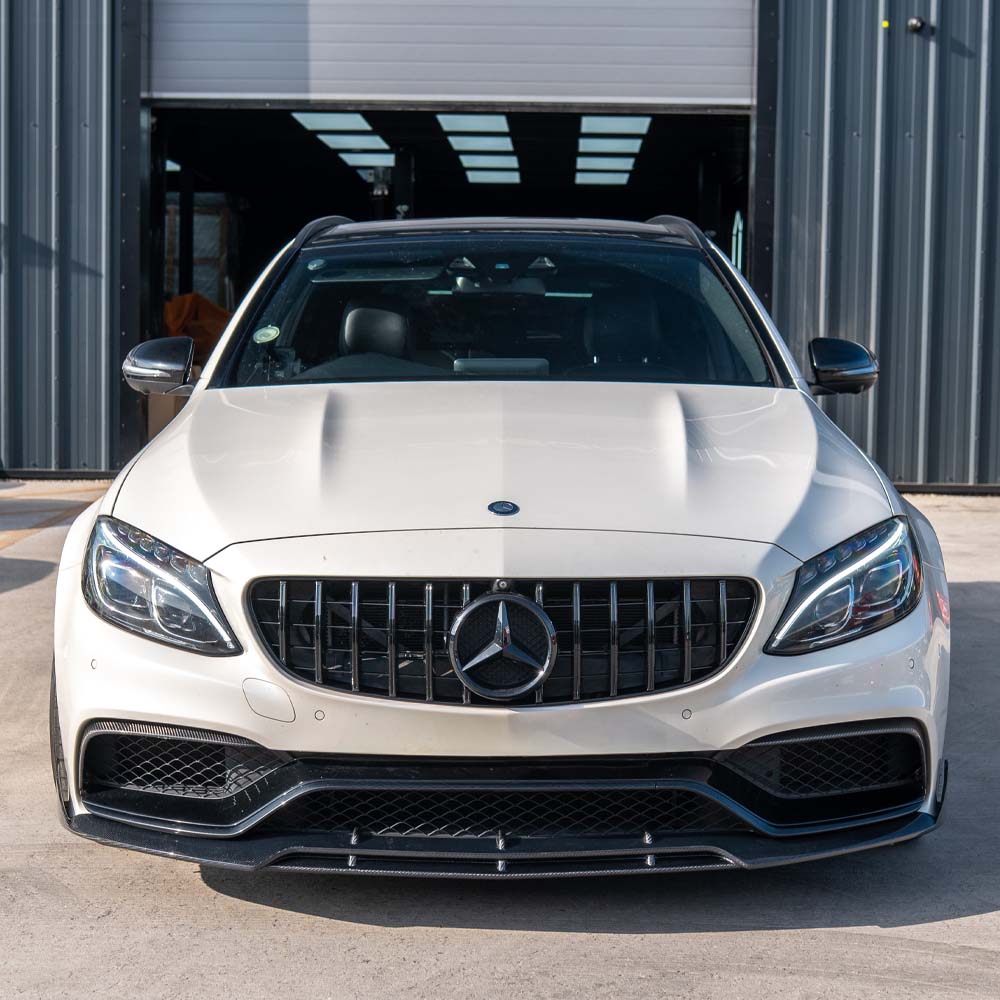 MERCEDES C63 W205 SALOON/ESTATE CARBON FIBRE SPLITTER - V1