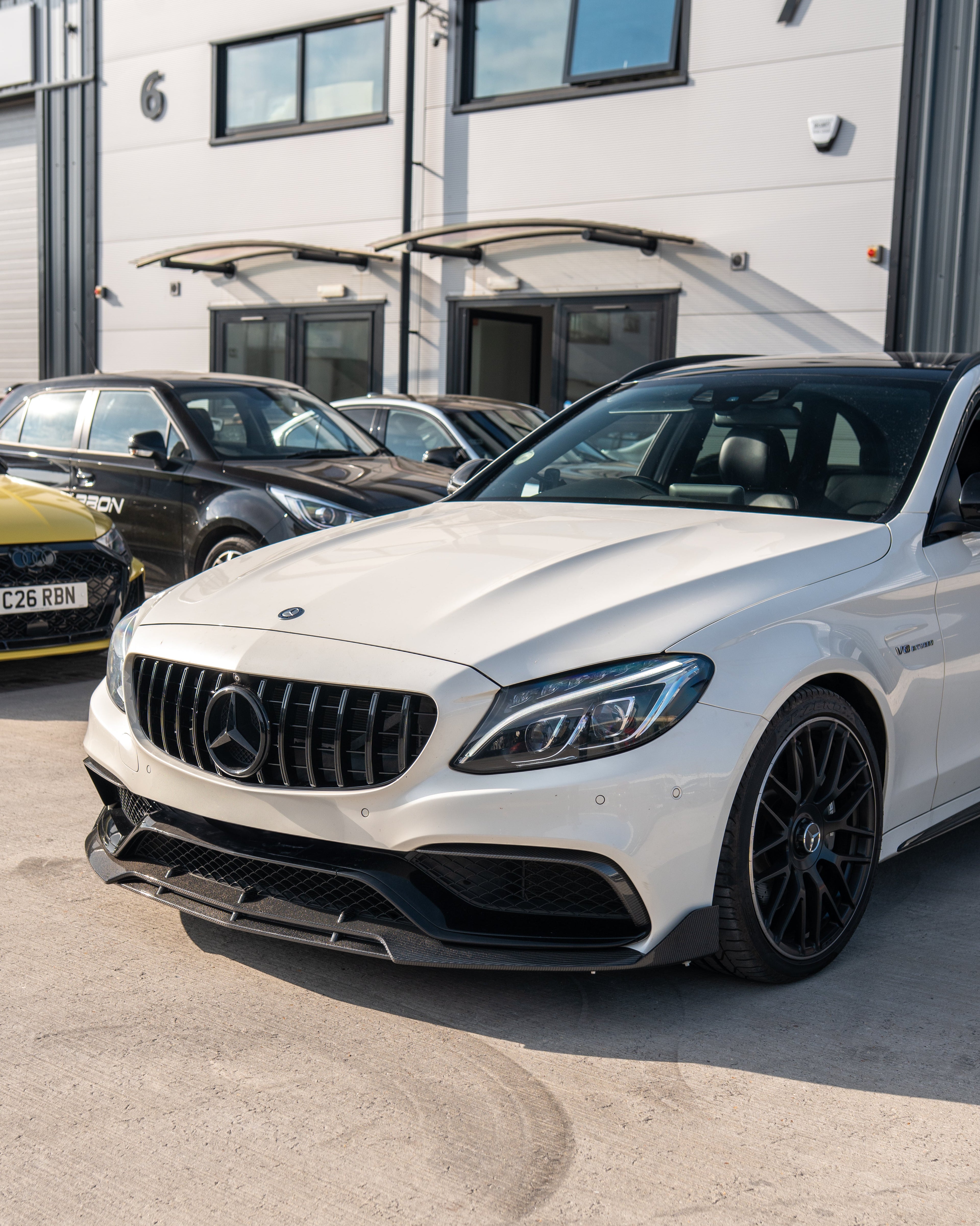 MERCEDES C63 W205 SALOON/ESTATE CARBON FIBRE SPLITTER - B-STYLE