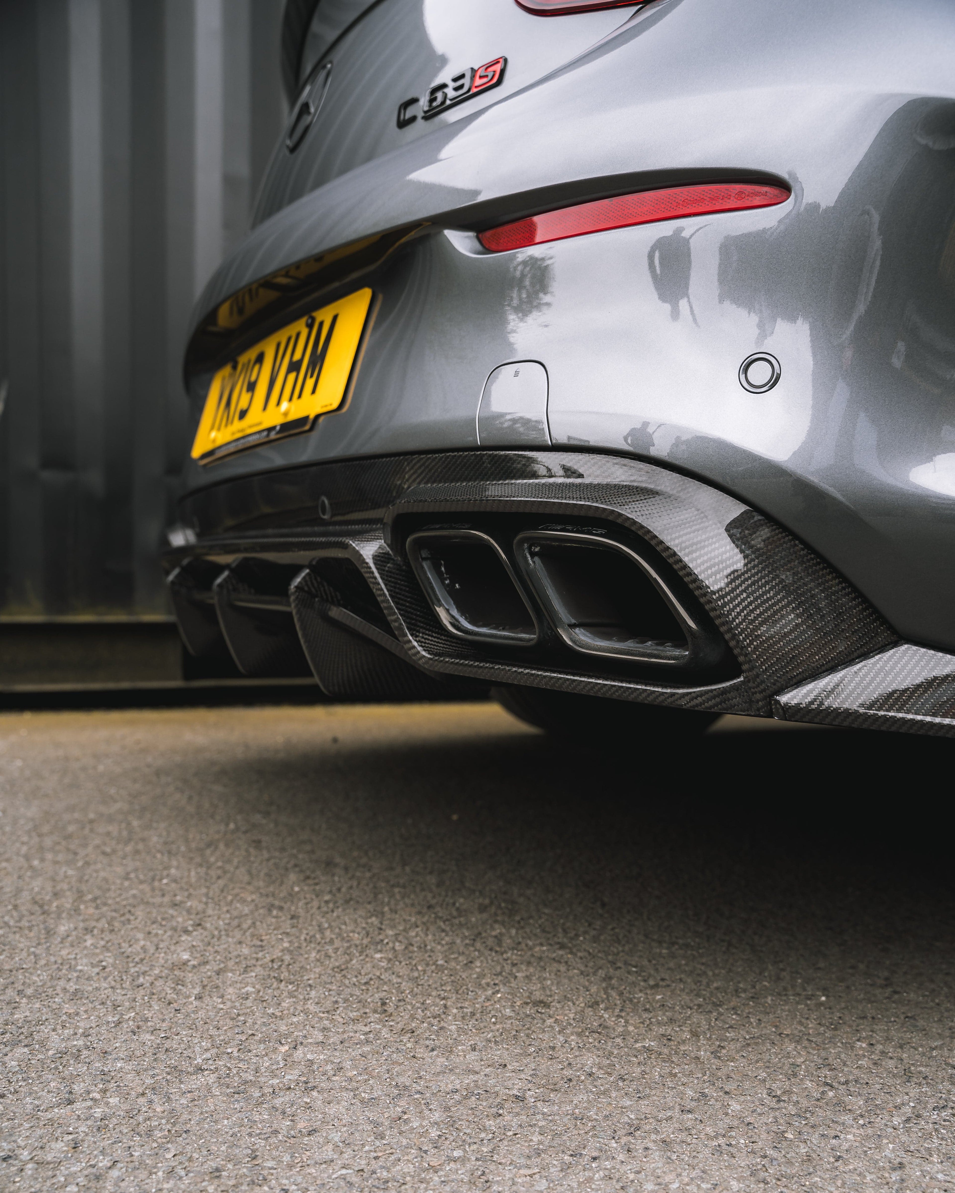 MERCEDES W205 C63 FACELIFT COUPE/CONVERTIBLE 2DR CARBON FIBRE DIFFUSER V2 - CT DESIGN