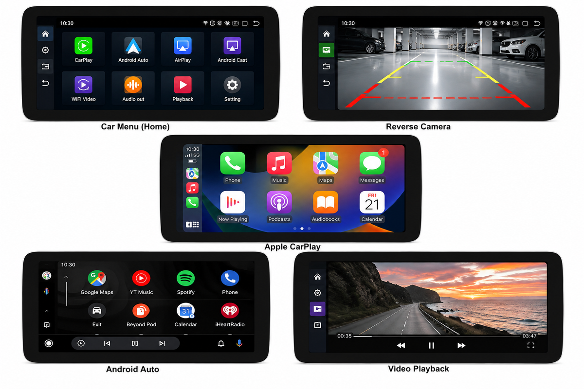Mercedes-Benz C Class W204/S204 (2011-2014) Apple CarPlay Android Auto 10.25" Touch Screen RHD
