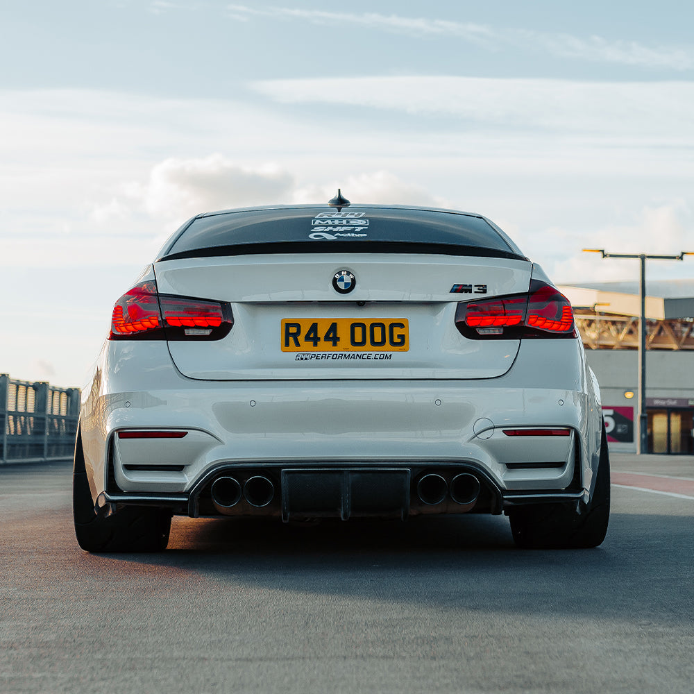 MHC+ BMW M3/M4 Aggressive 3 Piece Rear Diffuser Gloss Pre Preg Carbon Fibre (F80/F82/F83)