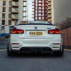 MHC+ BMW M3/M4 Aggressive 3 Piece Rear Diffuser Gloss Pre Preg Carbon Fibre (F80/F82/F83)