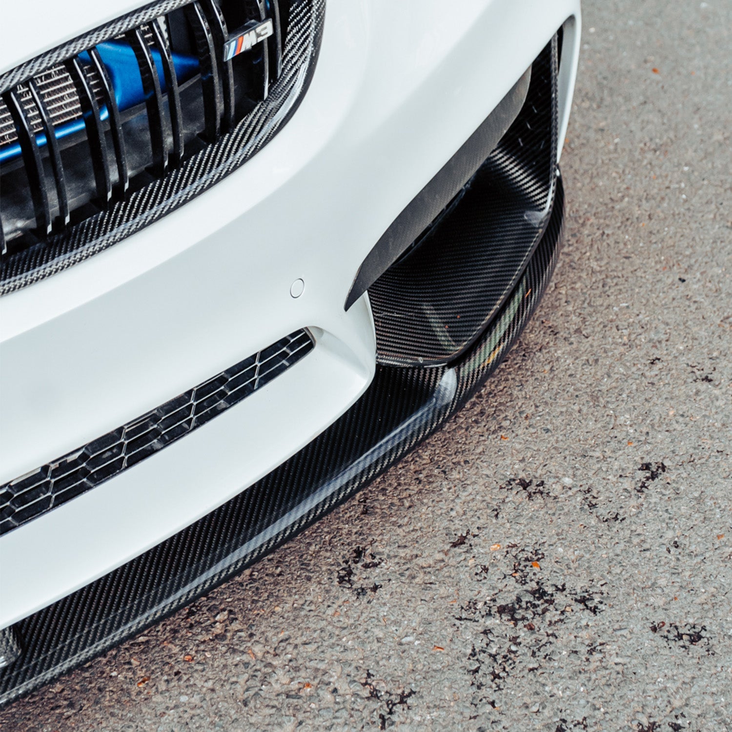 MHC+ BMW M3/M4 Performance Style Front Splitter In Gloss Pre Preg Carbon Fibre (F80/F82/F83)