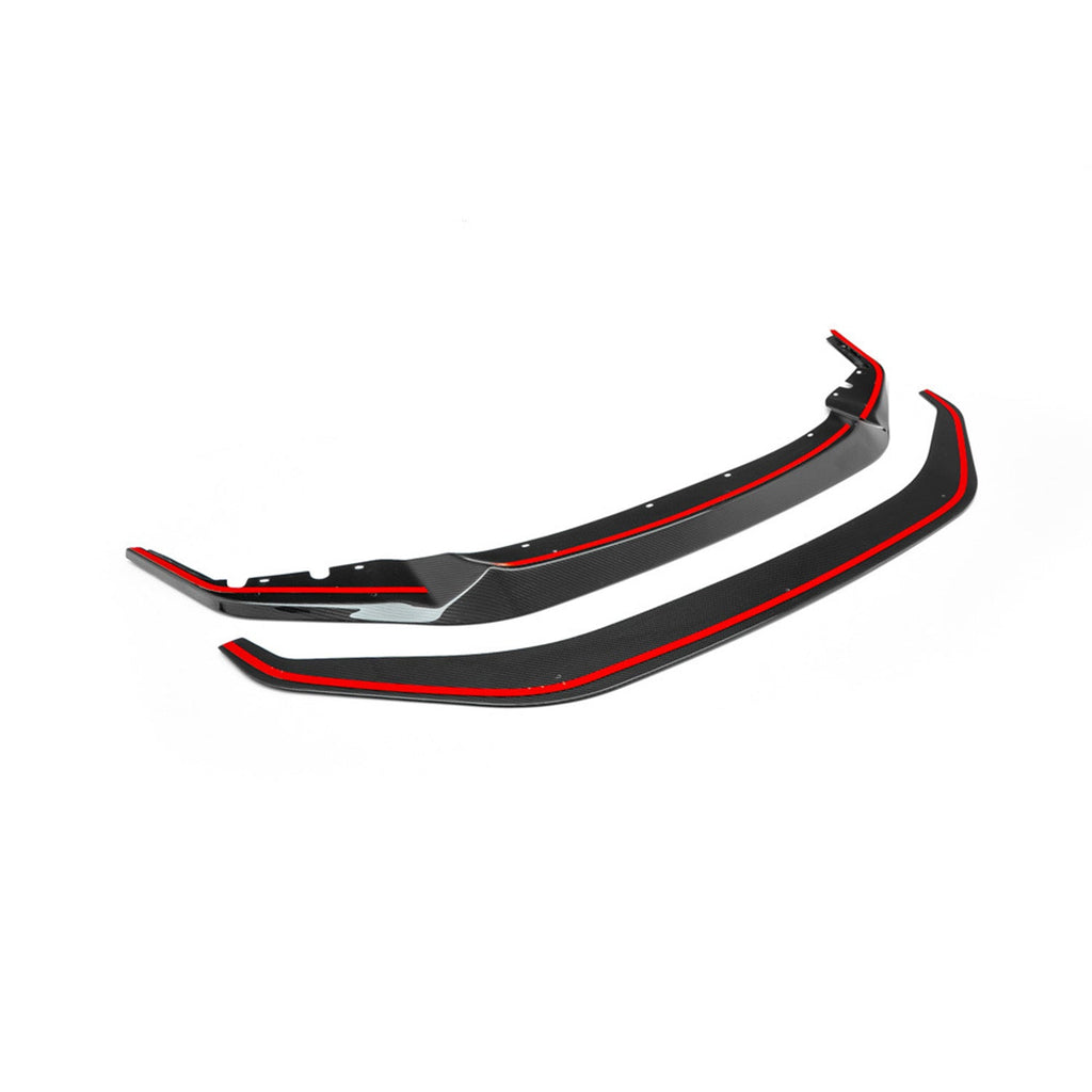 MHC+ BMW M2 Competition S55 GT Style Front Splitter In Gloss Pre Preg Carbon Fibre (F87C)