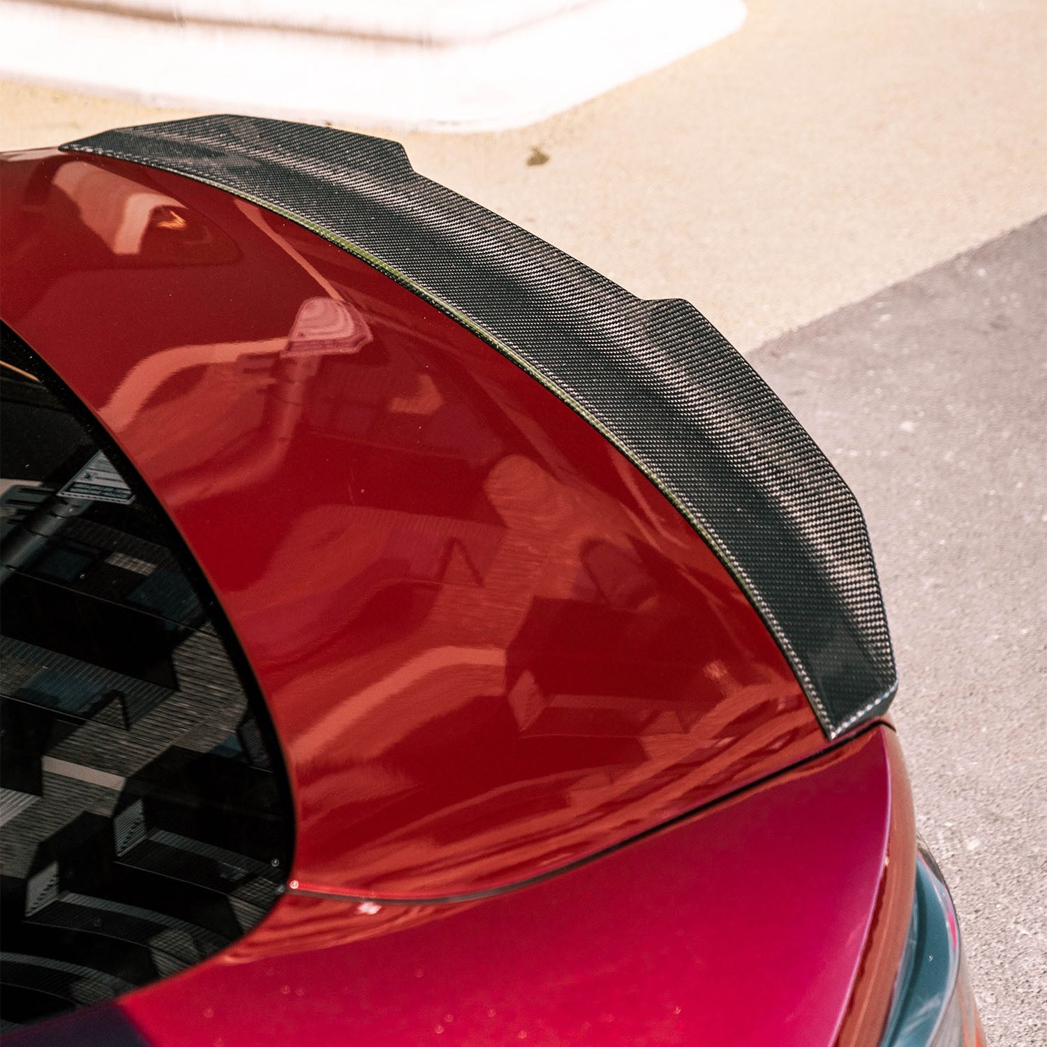 MHC+ BMW M4 Ducktail Style Rear Spoiler In Pre-Preg Carbon Fibre (G82)