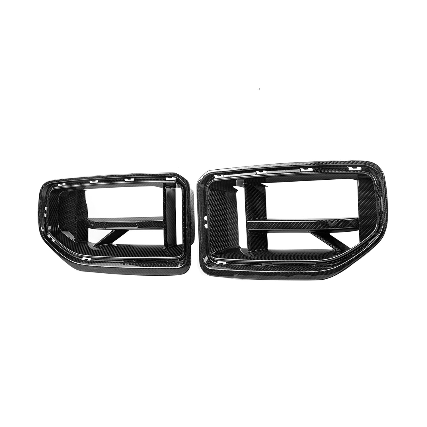 MHC+ BMW G87 M2 CSL Style Front Grilles In Pre Preg Gloss Carbon Fibre
