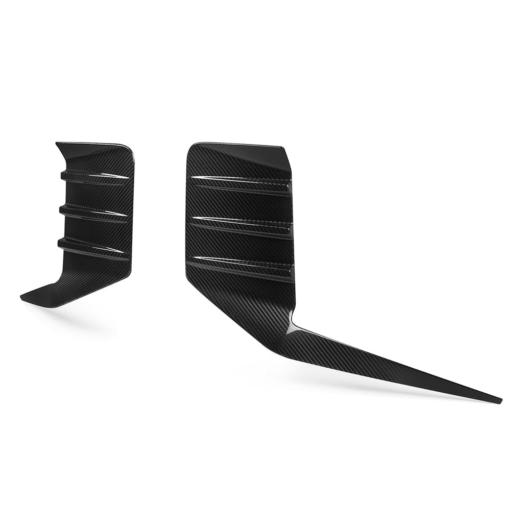 MHC+ BMW M2 G87 Performance Style Rear Rear Bumper Inserts In Pre Preg Gloss Carbon Fibre (G87)