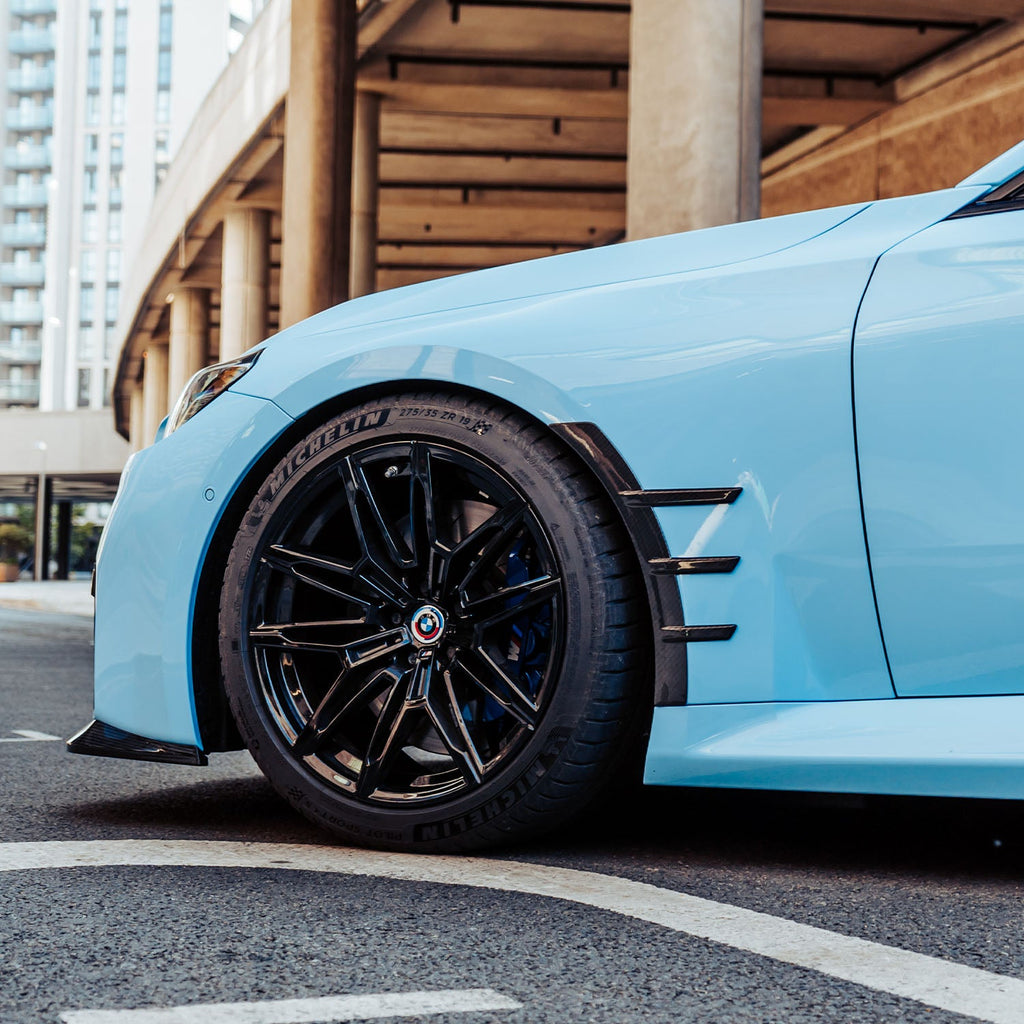 MHC+ BMW M2 G87 Performance Style Front Side Fender Trims In Pre Preg Gloss Carbon Fibre (G87)