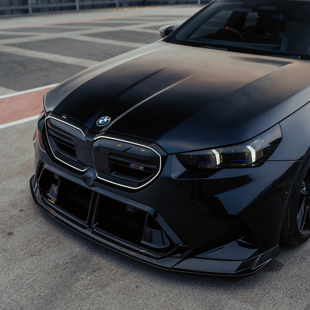 MHC+ BMW G90 & G99 M5 SP90 Front Splitter In Gloss Pre Preg Carbon Fibre