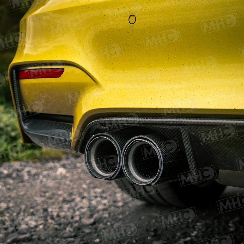 MHC+ BMW M3/M4 Performance Style Rear Diffuser In Gloss Pre Preg Carbon Fibre (F80/F82/F83)