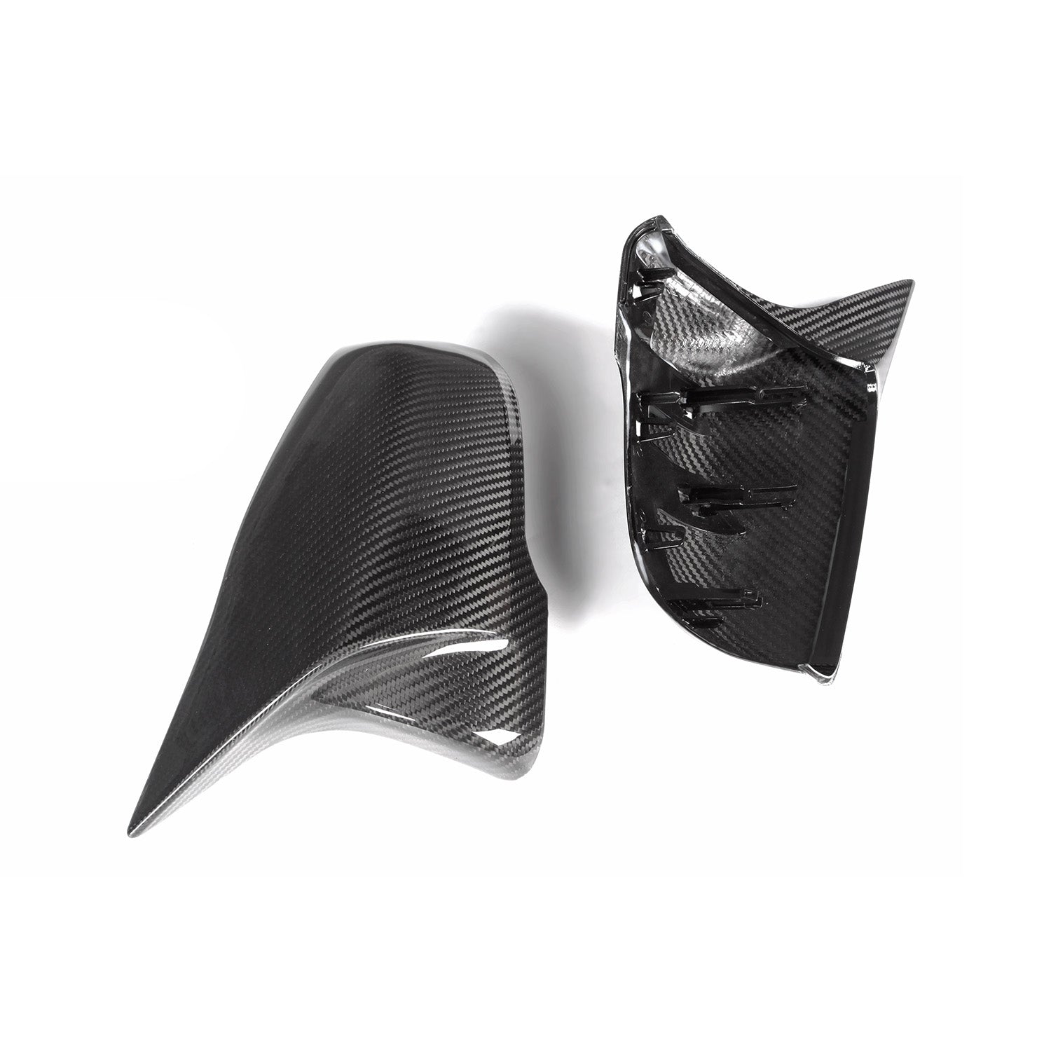 MHC+ BMW M Style Wing Mirror Covers In Pre Preg Carbon Fibre (F40/F44/G29/A90 Supra)