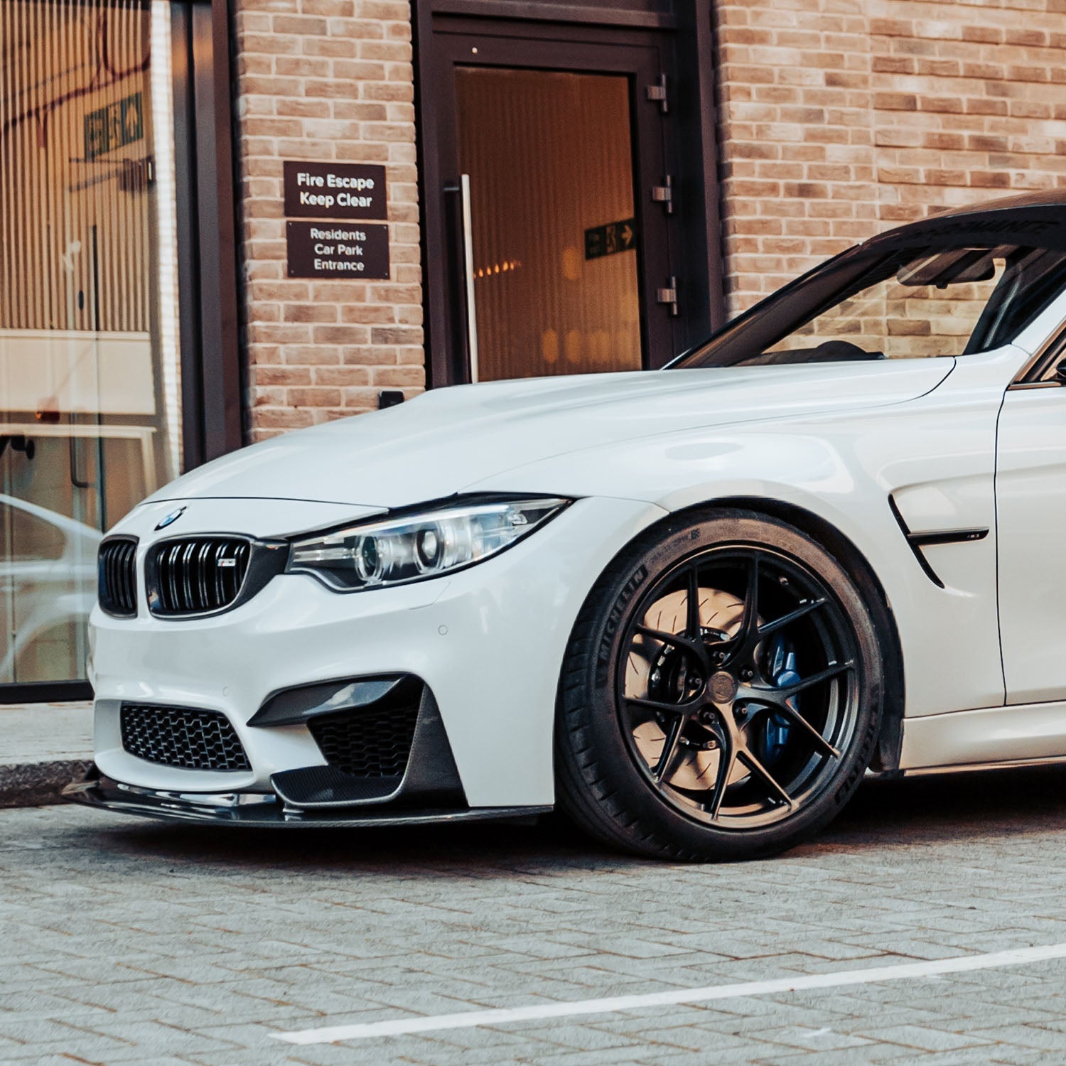 MHC+ BMW M3/M4 GT Style Front Splitter In Gloss Pre Preg Carbon Fibre (F80/F82/F83)